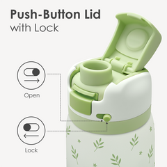 Botanical Insulated Stainless Steel Water Bottle with Straw for Sports and Travel, 32oz, Gifts for Women Girls Friends Teens Birthday Christmas