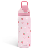 Pink Strawberry VividPop | Push-button Lid Water Bottle 32oz