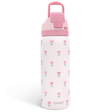 Pink Tulip VividPop | Push-button Lid Water Bottle 32oz