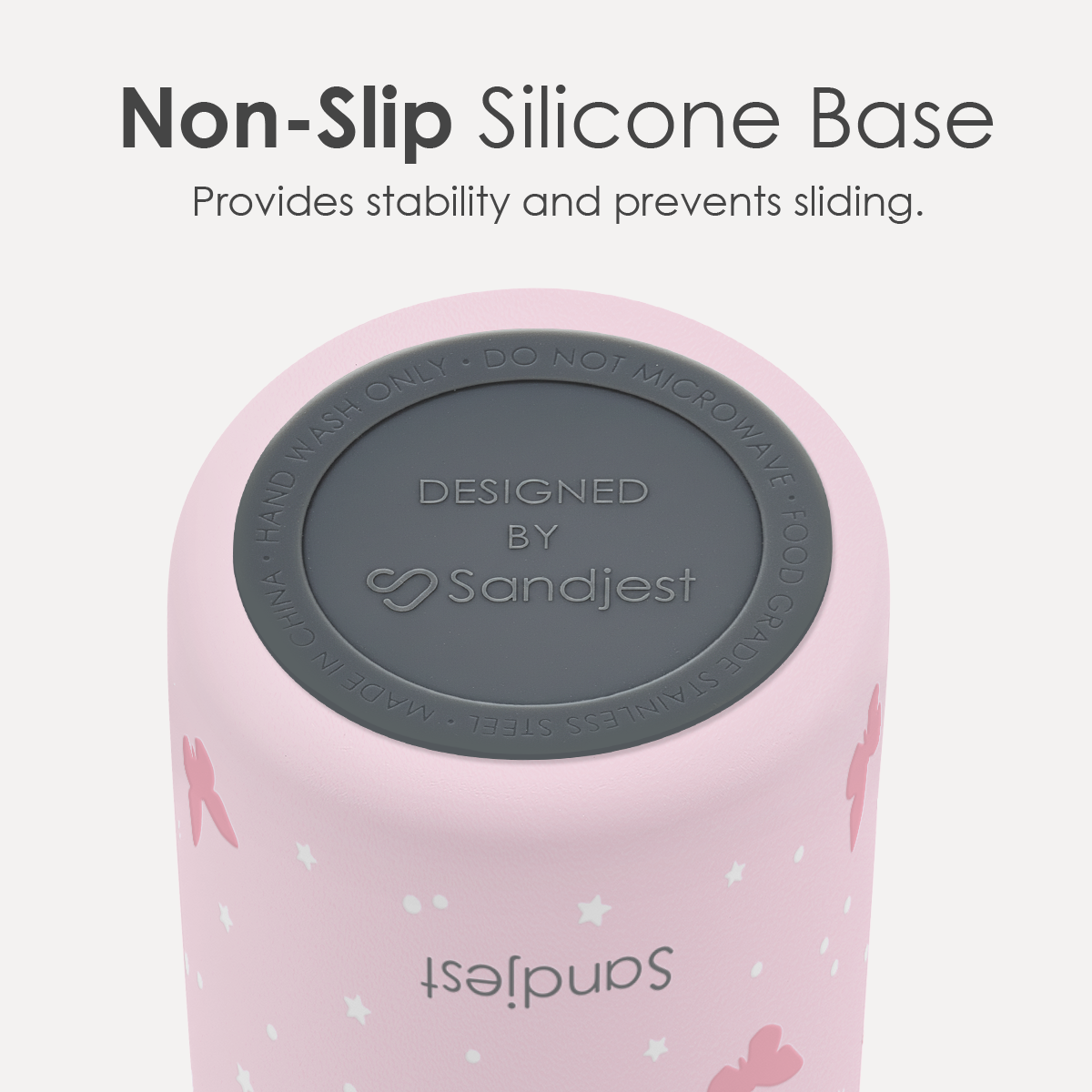 Pink Butterfly VividPop | Push-button Lid Water Bottle 32oz
