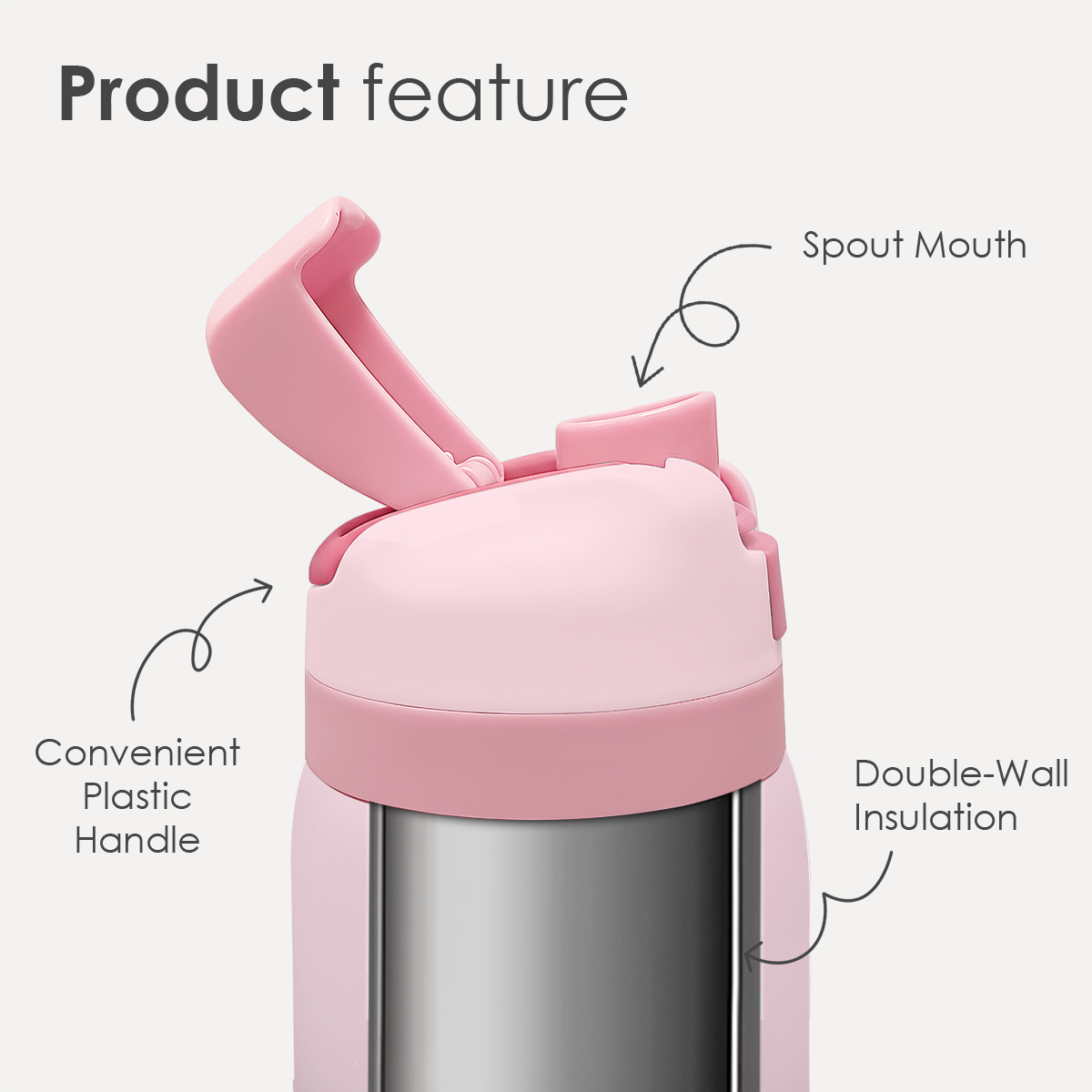 Pink Pilates VividPop | Push-button Lid Water Bottle 32oz