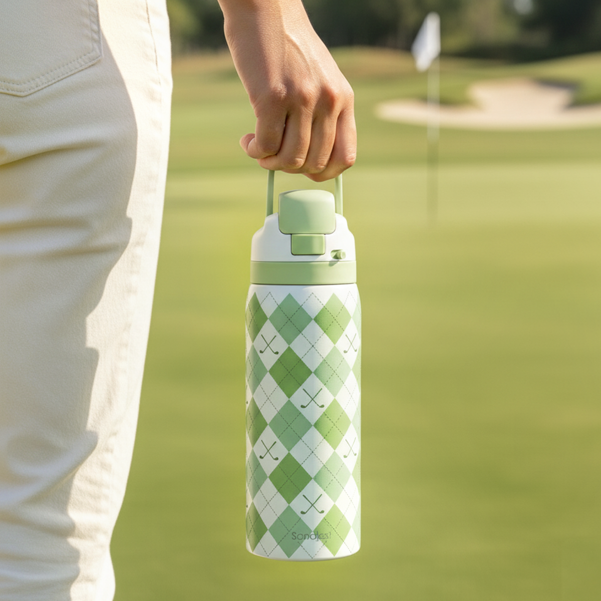 Green Golf VividPop | Push-button Lid Water Bottle 32oz