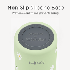 Green Daisy VividPop | Push-button Lid Water Bottle 32oz
