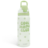 Green Cool Mom Club VividPop | Push-button Lid Water Bottle 32oz