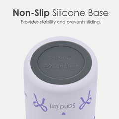 Bow Insulated Stainless Steel Water Bottle with Straw for Sports and Travel, 32oz, Gifts for Women Girls Friends Teens Birthday Christmas (Purple)