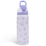 Purple Butterfly VividPop | Push-button Lid Water Bottle 32oz