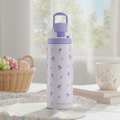 Purple Tulip VividPop | Push-button Lid Water Bottle 32oz