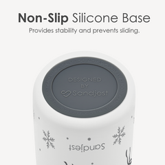 Grey Snowy VividPop | Push-button Lid Water Bottle 32oz