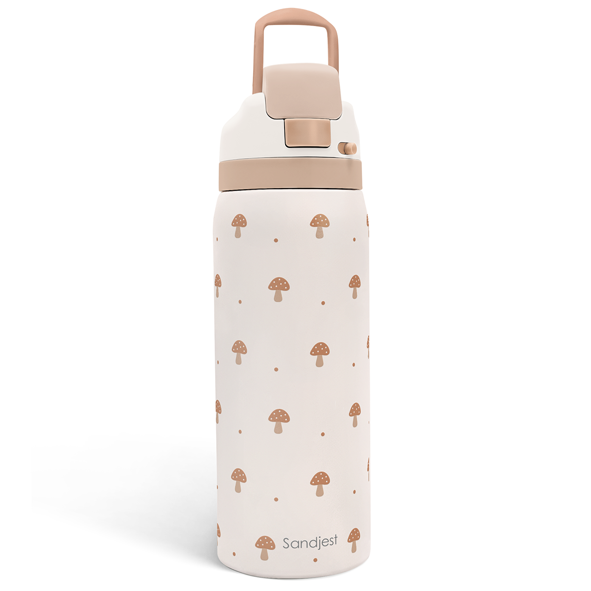 Mushroom Insulated Stainless Steel Water Bottle with Straw for Sports and Travel, 32oz, Gifts for Women Girls Friends Teens Birthday Christmas