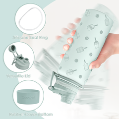 Pickleball Stainless Steel Water Bottle with Strap 32oz, Insulated Bottles with Straw and Spout Lid for Gym Sports Travel Outdoor, Gifts for Women Girls Birthday Christmas