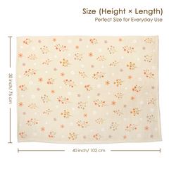 Floral Baby Blankets for Girls, Soft Nursery Minky Blankets with Muslin and Dotted Fleece Back 30x40 inches, Receiving Bed Quilt for Newborn, Infants, Toddlers