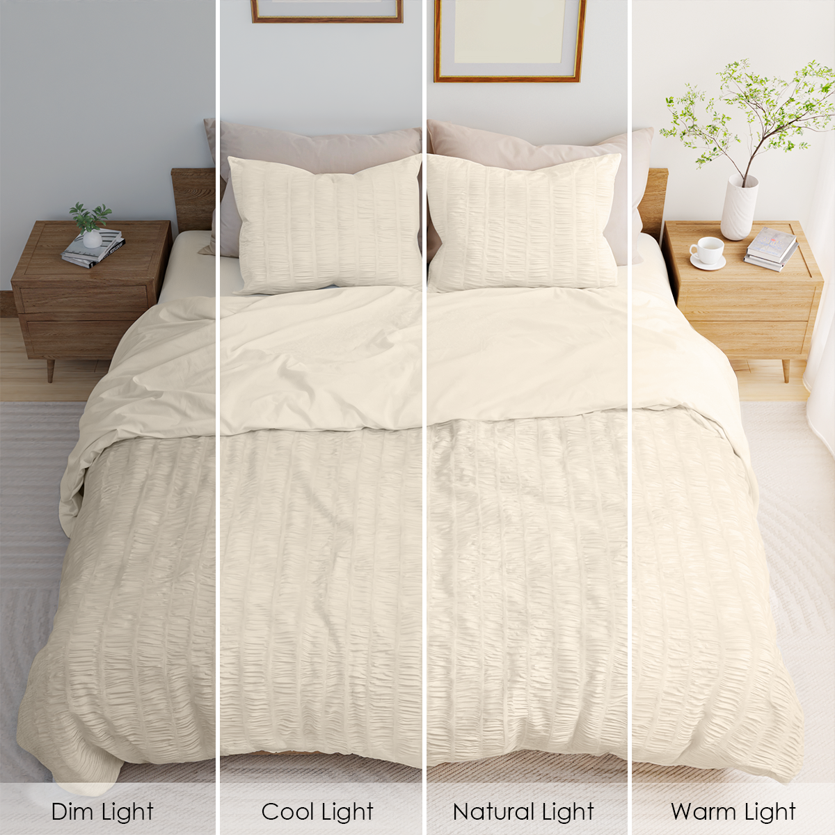 CozyDrift Seersucker Duvet Cover Set