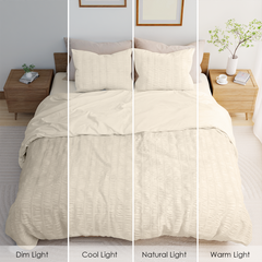 CozyDrift Seersucker Duvet Cover Set