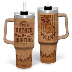 Hunting Tumbler Gift for Men, 40oz Stainless Steel Insulated Coffee Tumbler With Lid & Straw, Travel Cup Gift for Dad Husband, Christmas Birthday Father's Day