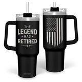Retirement Gift for Men - 40oz Stainless Steel Insulated Coffee Tumbler with Lid & Straw, Gift Ideas for Boss Coworkers Fathers Husband, Christmas Birthday