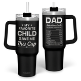 Dad Gift from Daughter, 40oz Stainless Steel Insulated Coffee Tumbler With Lid & Straw, Travel Cup Gift for Dad, Christmas Birthday Father's Day