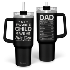 Dad Gift from Daughter, 40oz Stainless Steel Insulated Coffee Tumbler With Lid & Straw, Travel Cup Gift for Dad, Christmas Birthday Father's Day