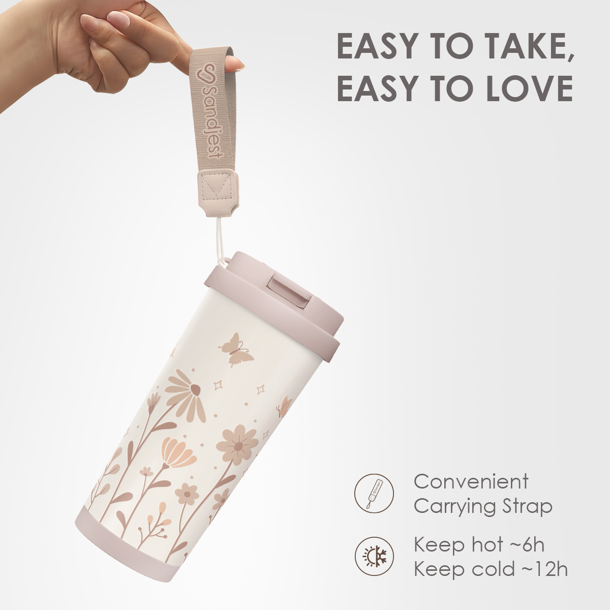 CaféMate 18oz Coffee Tumbler | Wildflowers