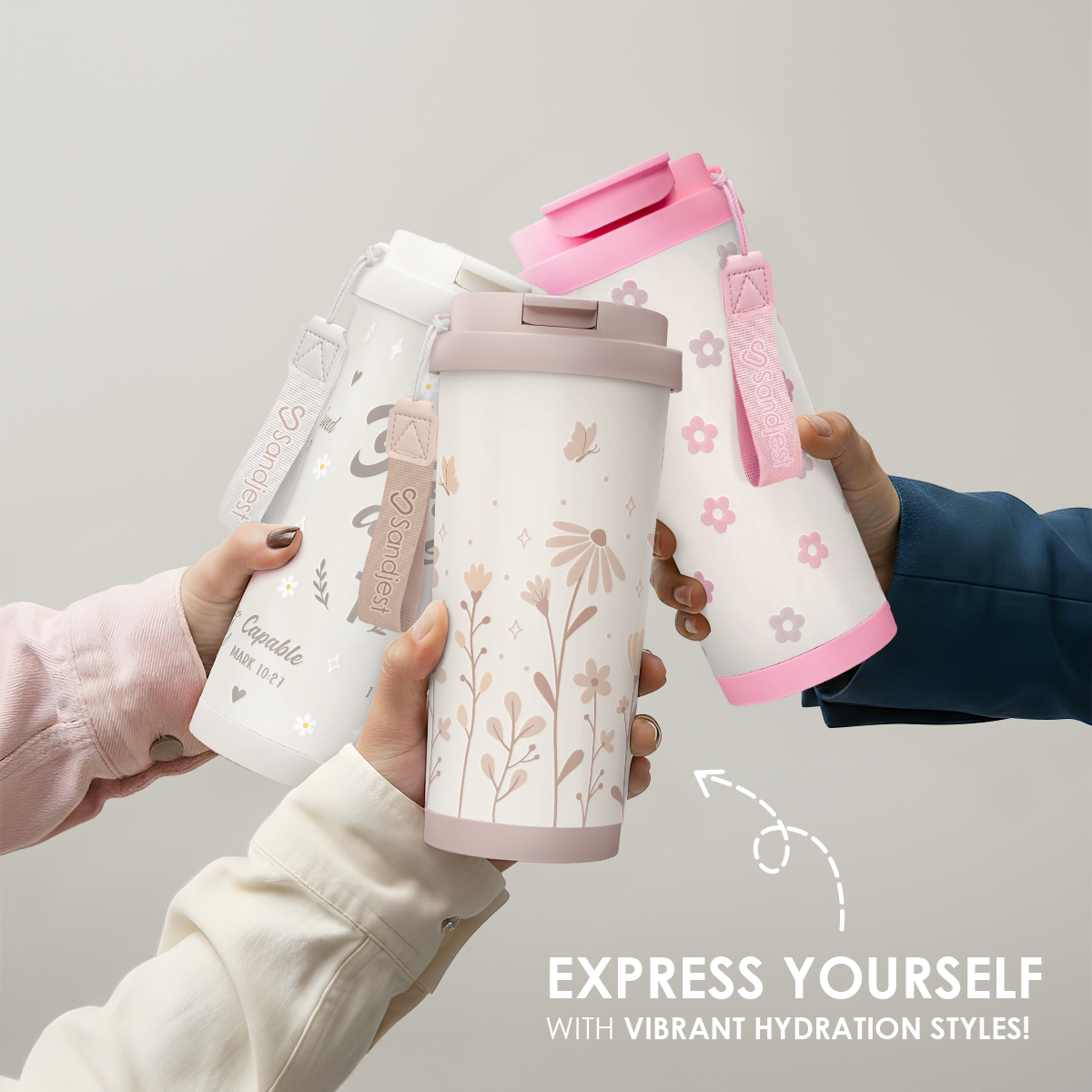 CaféMate 18oz Coffee Tumbler | Wildflowers