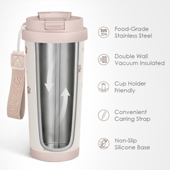 CaféMate 18oz Coffee Tumbler | Paw Prints
