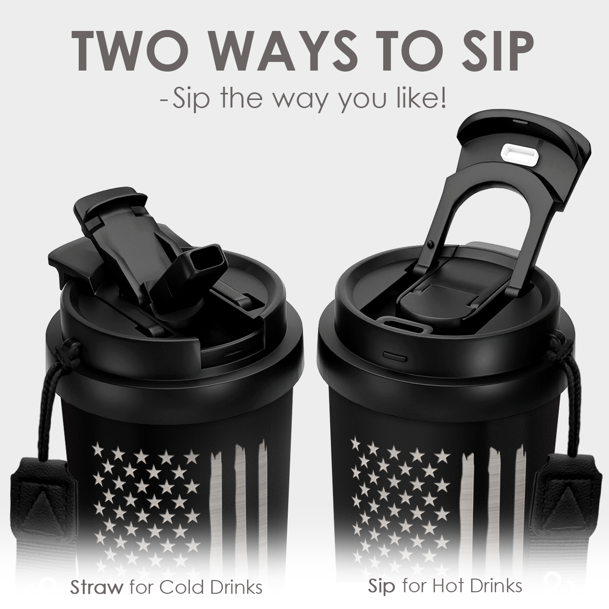 CaféMate 18oz Coffee Tumbler | American Flag