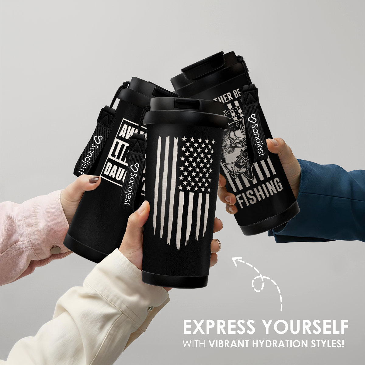 CaféMate 18oz Coffee Tumbler | American Flag