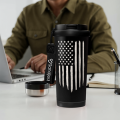 CaféMate 18oz Coffee Tumbler | American Flag