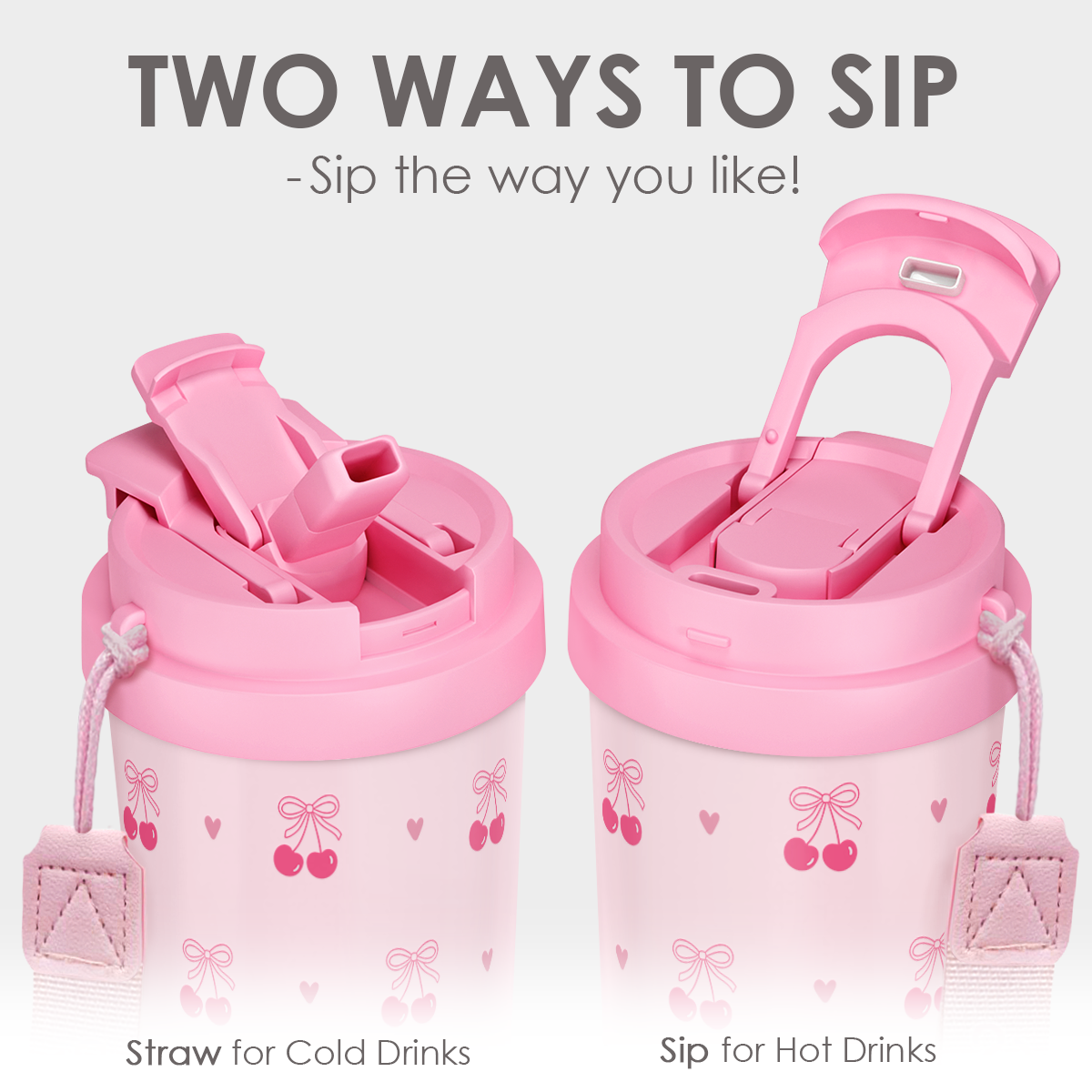 CaféMate 18oz Coffee Tumbler | Sweet Cherries