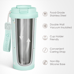 CaféMate 18oz Coffee Tumbler | Daisies