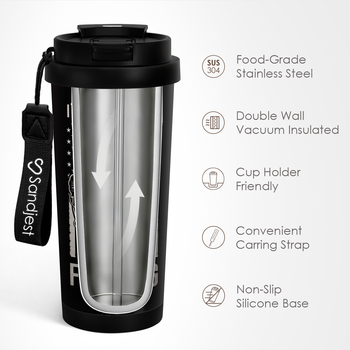 CaféMate 18oz Coffee Tumbler | Fishing Lovers