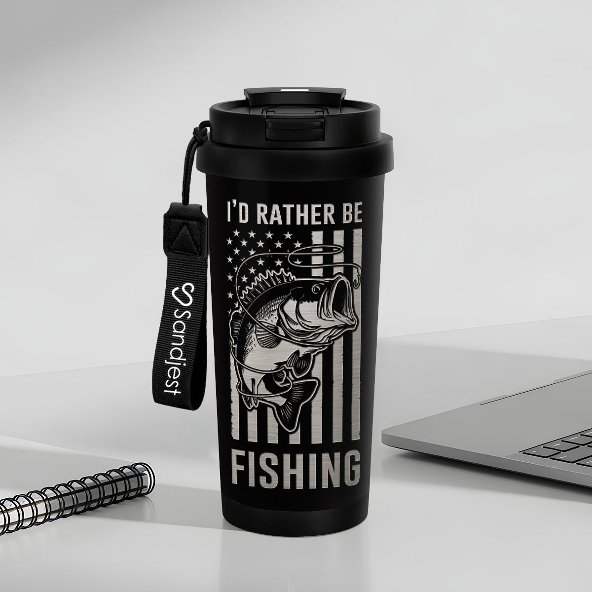 CaféMate 18oz Coffee Tumbler | Fishing Lovers