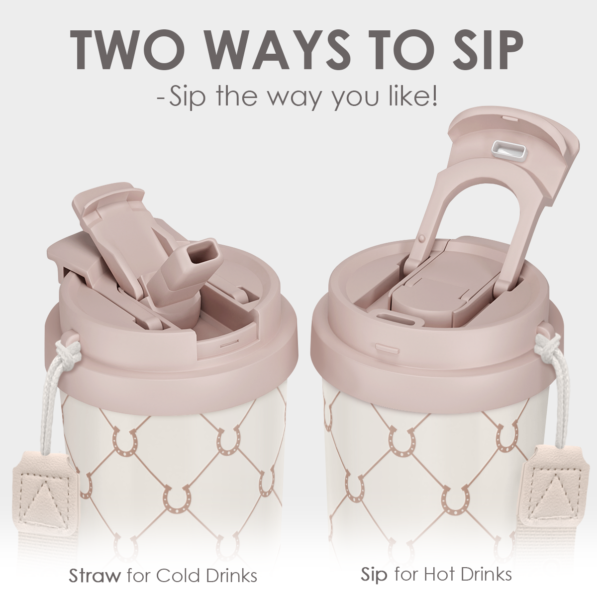 CaféMate 18oz Coffee Tumbler | Horseshoes