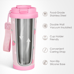 CaféMate 18oz Coffee Tumbler | Strawberries