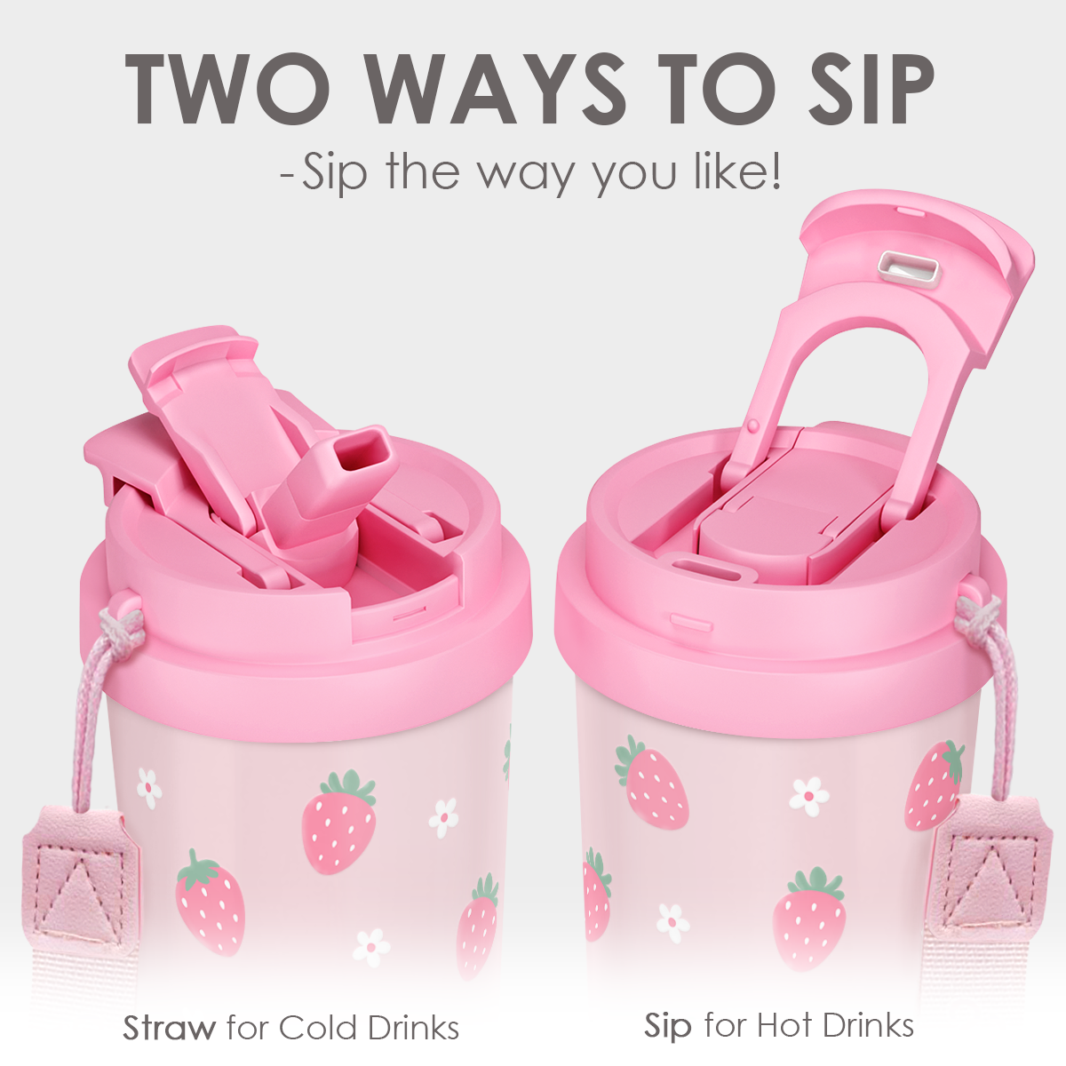 CaféMate 18oz Coffee Tumbler | Strawberries