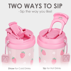 CaféMate 18oz Coffee Tumbler | Strawberries