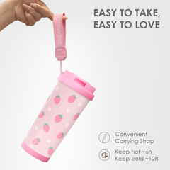 CaféMate 18oz Coffee Tumbler | Strawberries