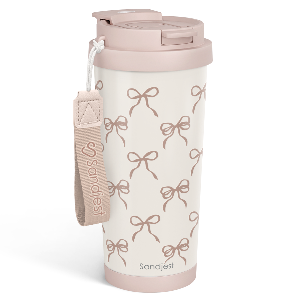 CaféMate 18oz Coffee Tumbler | Coquette Bows