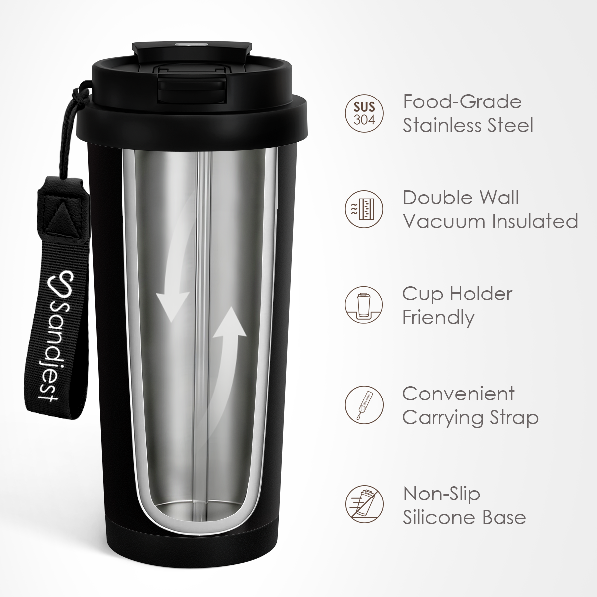 CaféMate 18oz Coffee Tumbler | Gift for Husband