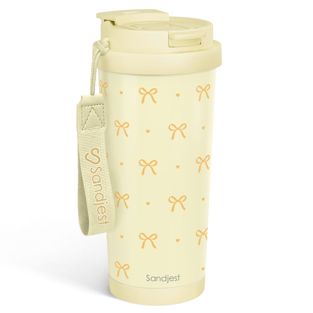 CaféMate 18oz Coffee Tumbler | Coquette Bows