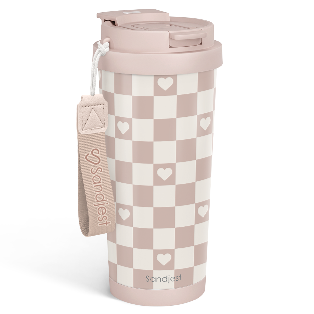CaféMate 18oz Coffee Tumbler | Checkered Pattern