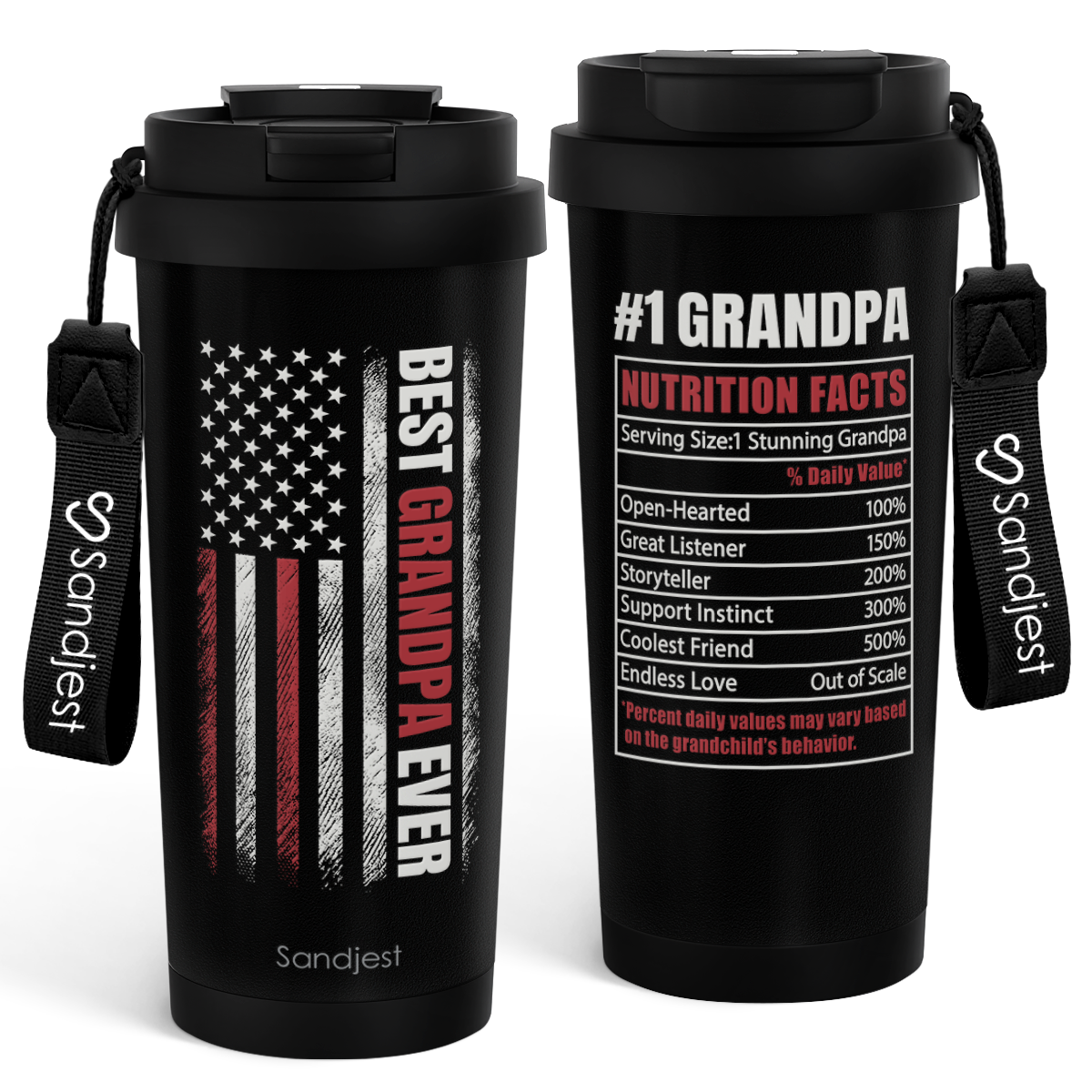 CaféMate 18oz Coffee Tumbler | Gift for Grandpa