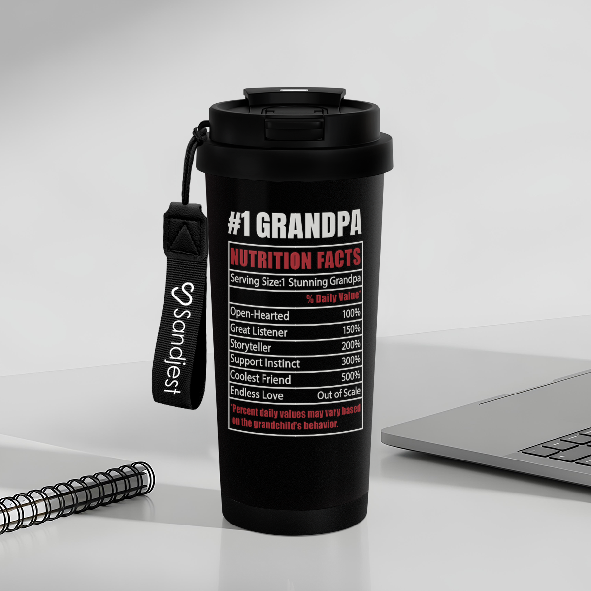 CaféMate 18oz Coffee Tumbler | Gift for Grandpa