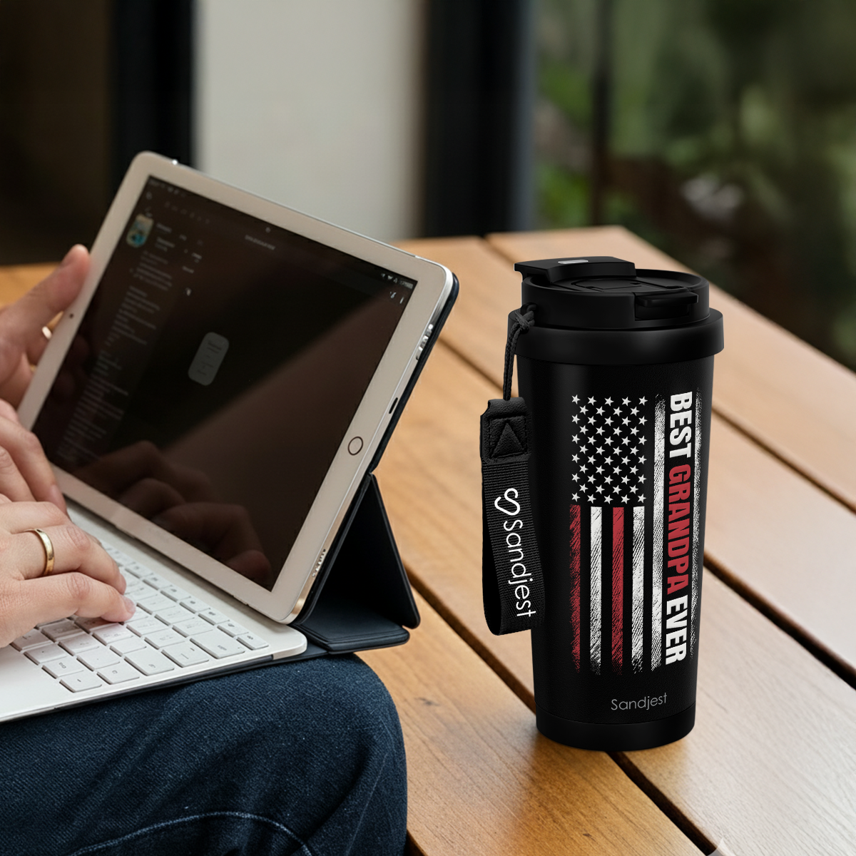 CaféMate 18oz Coffee Tumbler | Gift for Grandpa