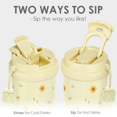 CaféMate 18oz Coffee Tumbler | Sunflowers