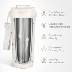 CaféMate 18oz Coffee Tumbler | Butterflies