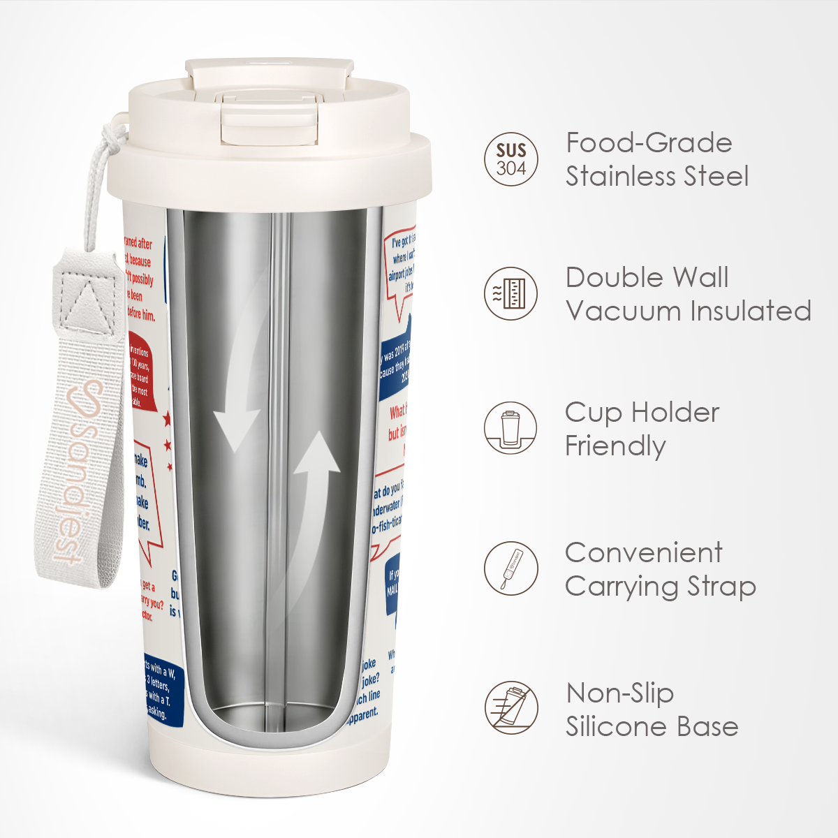 CaféMate 18oz Coffee Tumbler | Gift for Dads