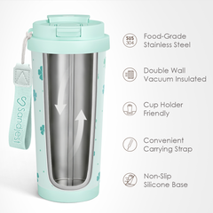 CaféMate 18oz Coffee Tumbler | Shamrocks