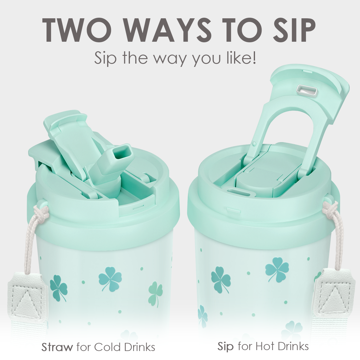 CaféMate 18oz Coffee Tumbler | Shamrocks