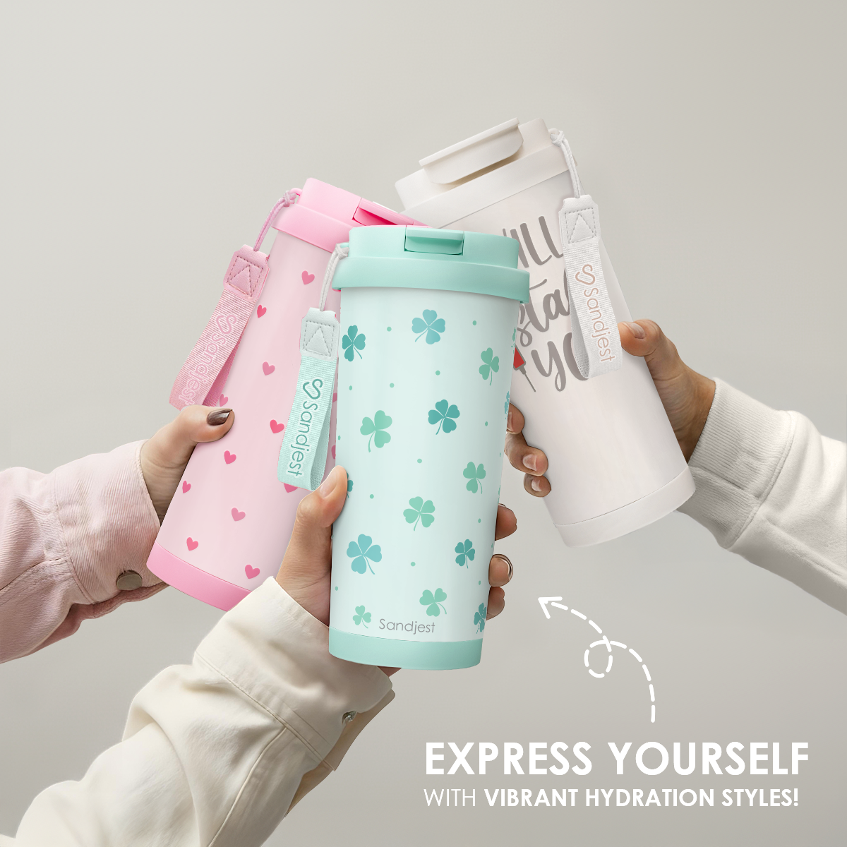 CaféMate 18oz Coffee Tumbler | Shamrocks