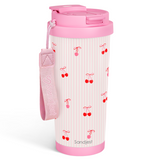 CaféMate 18oz Coffee Tumbler | Cherry Stripes